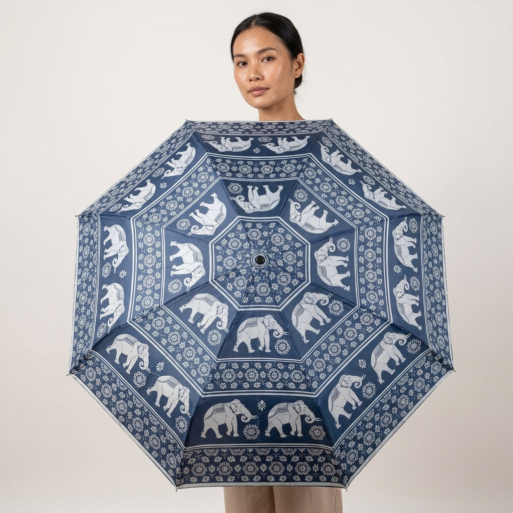 Erawa Elephant Folding Umbrella  Thai Classic Design