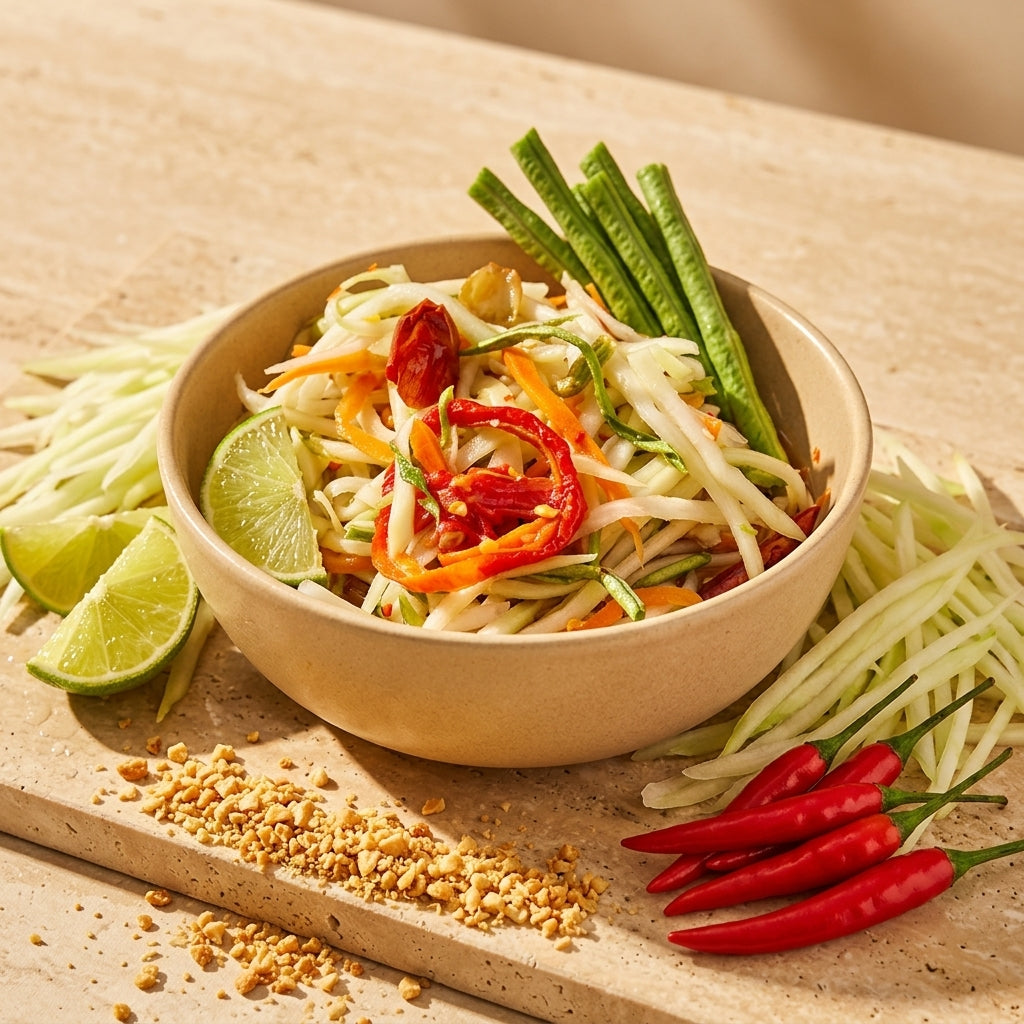 WANALEE Dried Papaya Salad Set 35g – Thai Som Tum Ready Mix