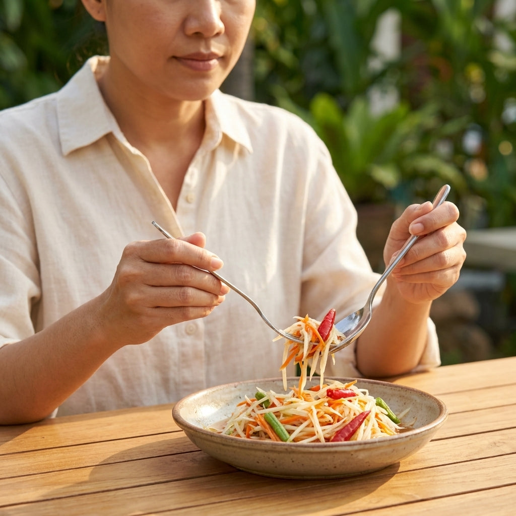 WANALEE Dried Papaya Salad Set 35g – Thai Som Tum Ready Mix