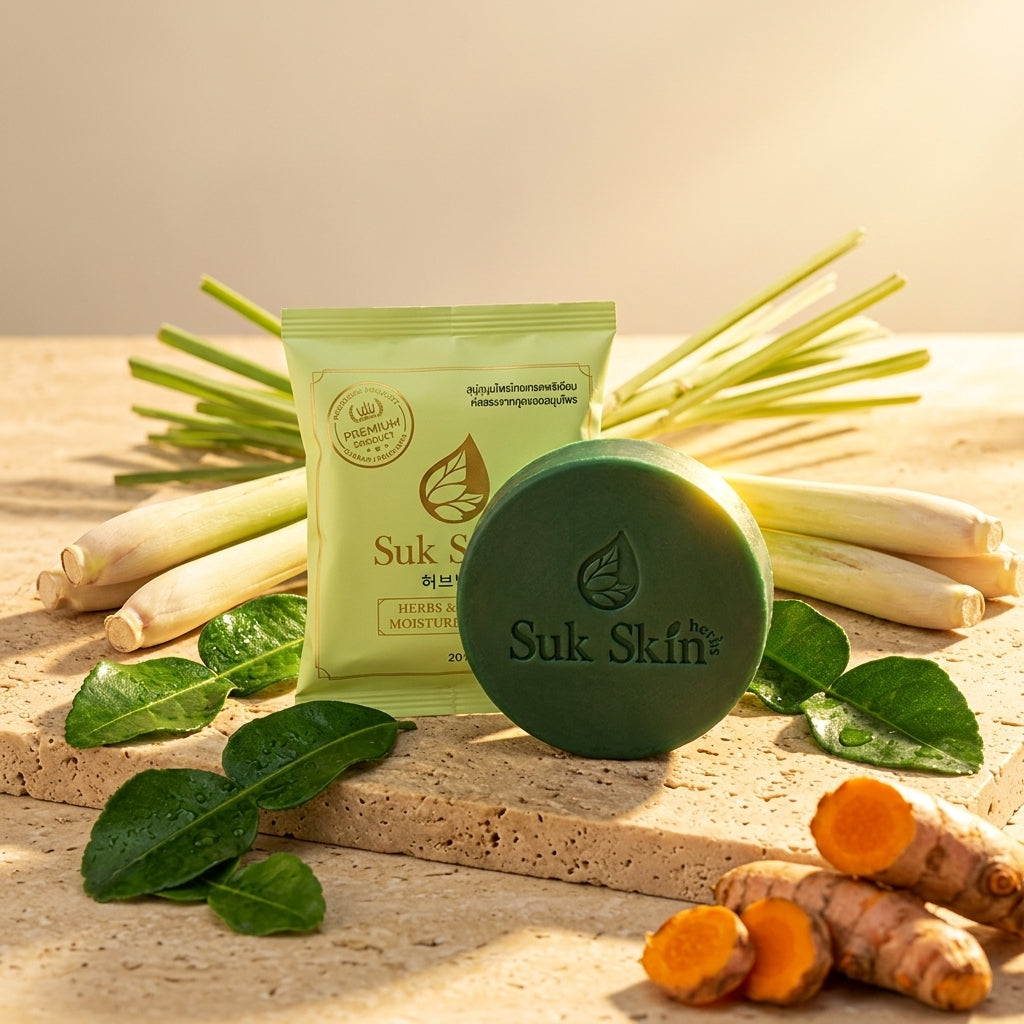 Suk Skin Thai Herbal Soap 20g – Cooling Herbal Soap