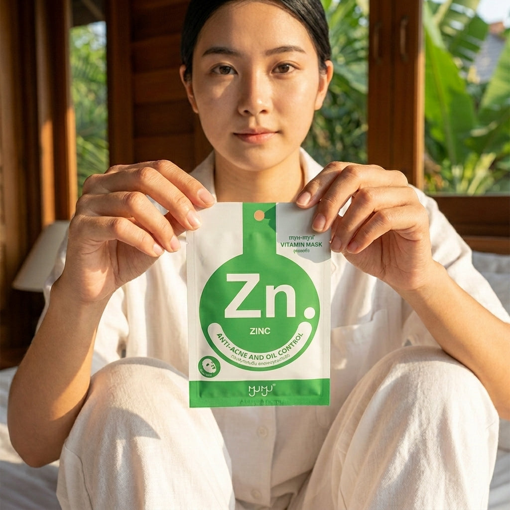 MYU-MYU Daily Facial Sheet Mask – Moisture, Acne Care, Lifting & Zinc Vitamin