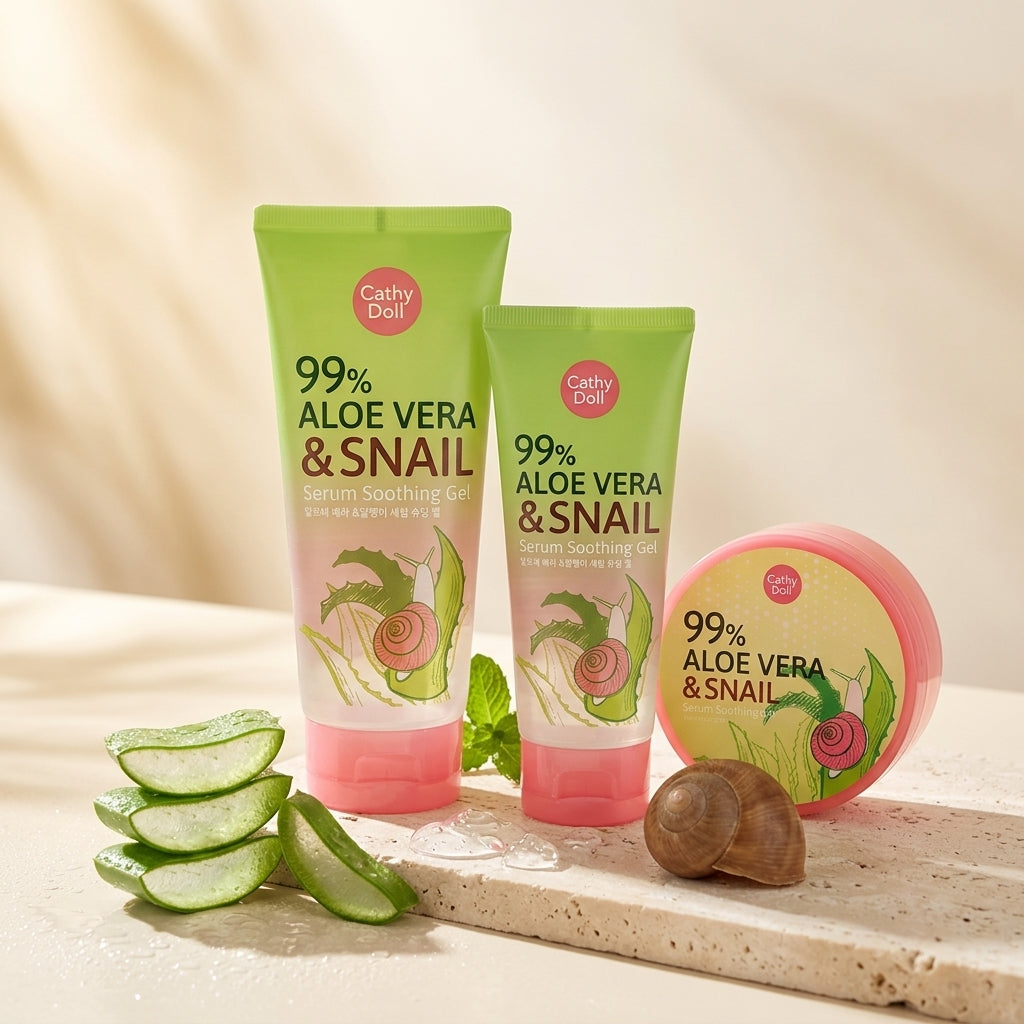 Cathy Doll 99% Aloe Vera & Snail Serum Soothing Gel – Face & Body