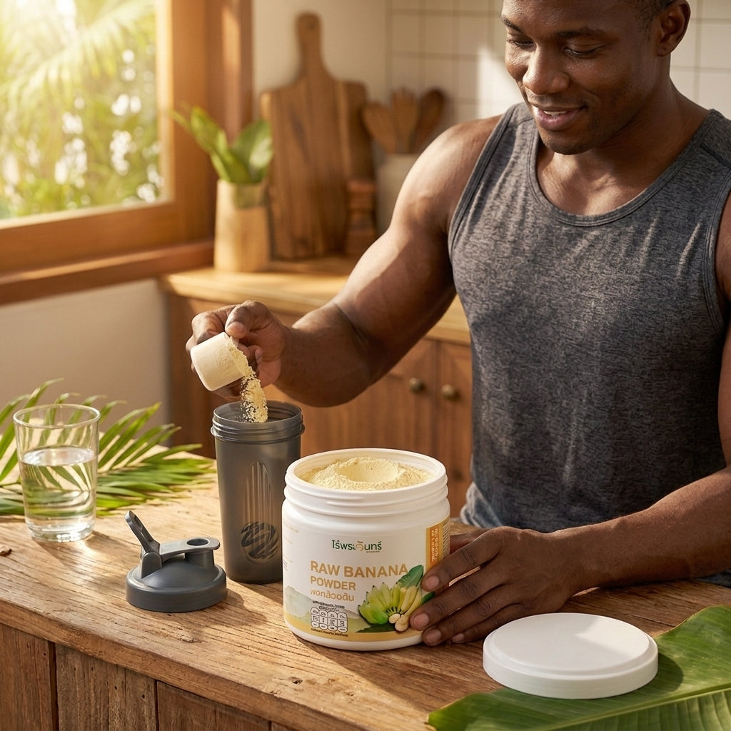 Moonfarms Raw Banana Powder – Natural Thai Green Banana Powder 100g