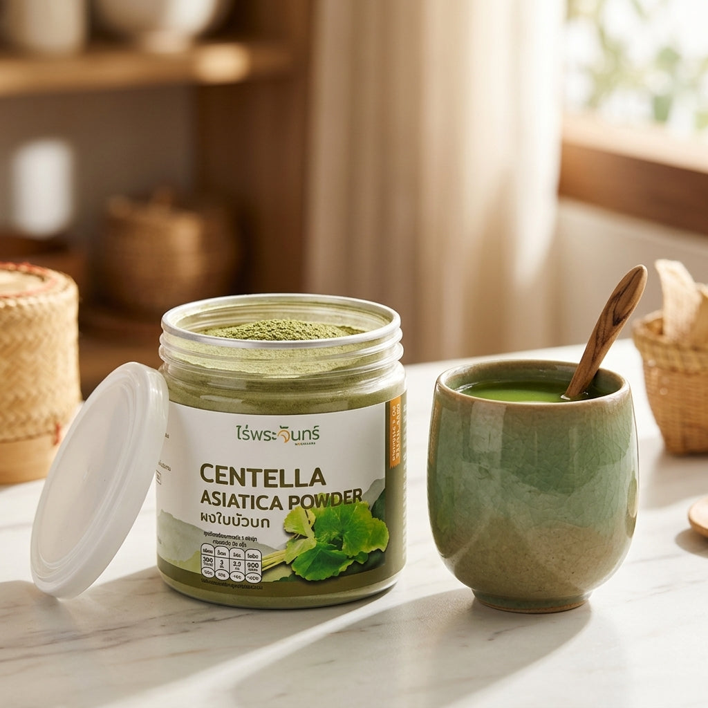 Rai Phra Chan Centella Asiatica Powder – Thai Gotu Kola Leaf Powder 100g