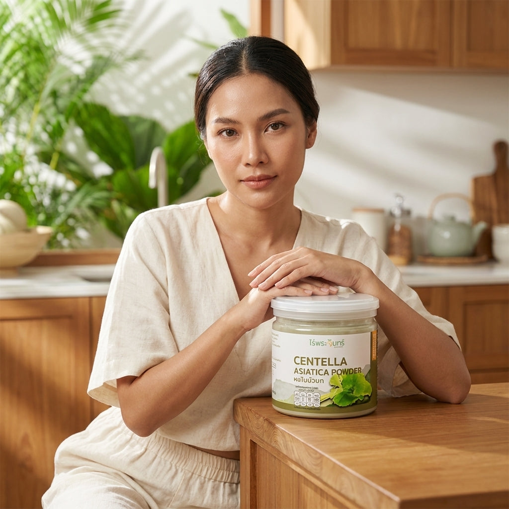Rai Phra Chan Centella Asiatica Powder – Thai Gotu Kola Leaf Powder 100g