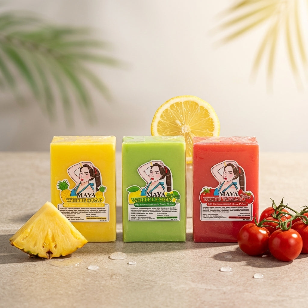 MAYA Thai Beauty Soap – Choose Pineapple, Lemon, Tomato, Arbutin, Black Tomato or Vitamin C