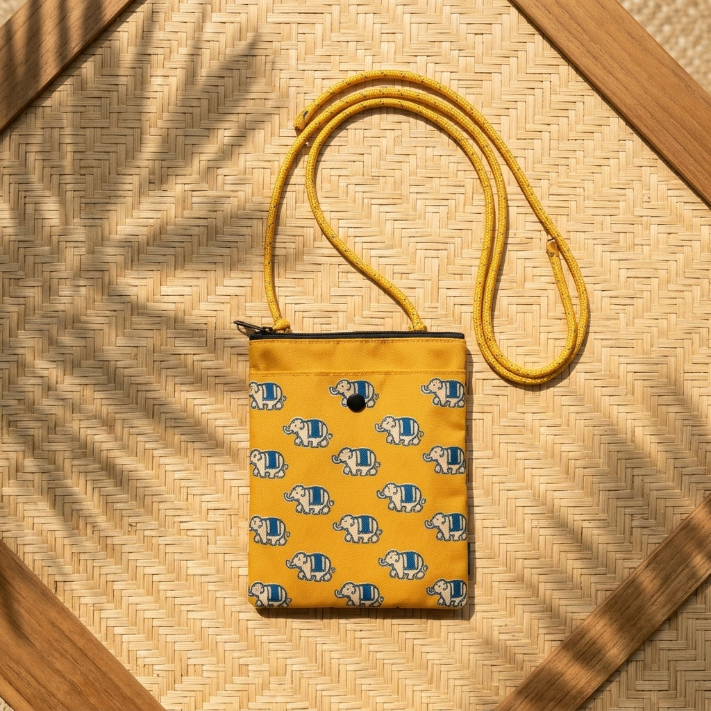Good Goods Thai Elephant Print Crossbody Bag – Choose Your Color