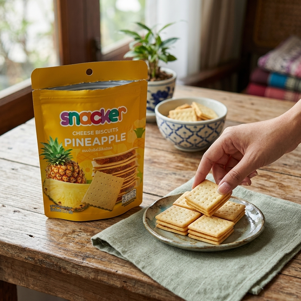 Snacker Cheese Biscuits with Pineapple Filling – 3 x 90g