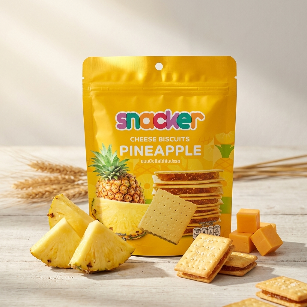 Snacker Cheese Biscuits with Pineapple Filling – 3 x 90g