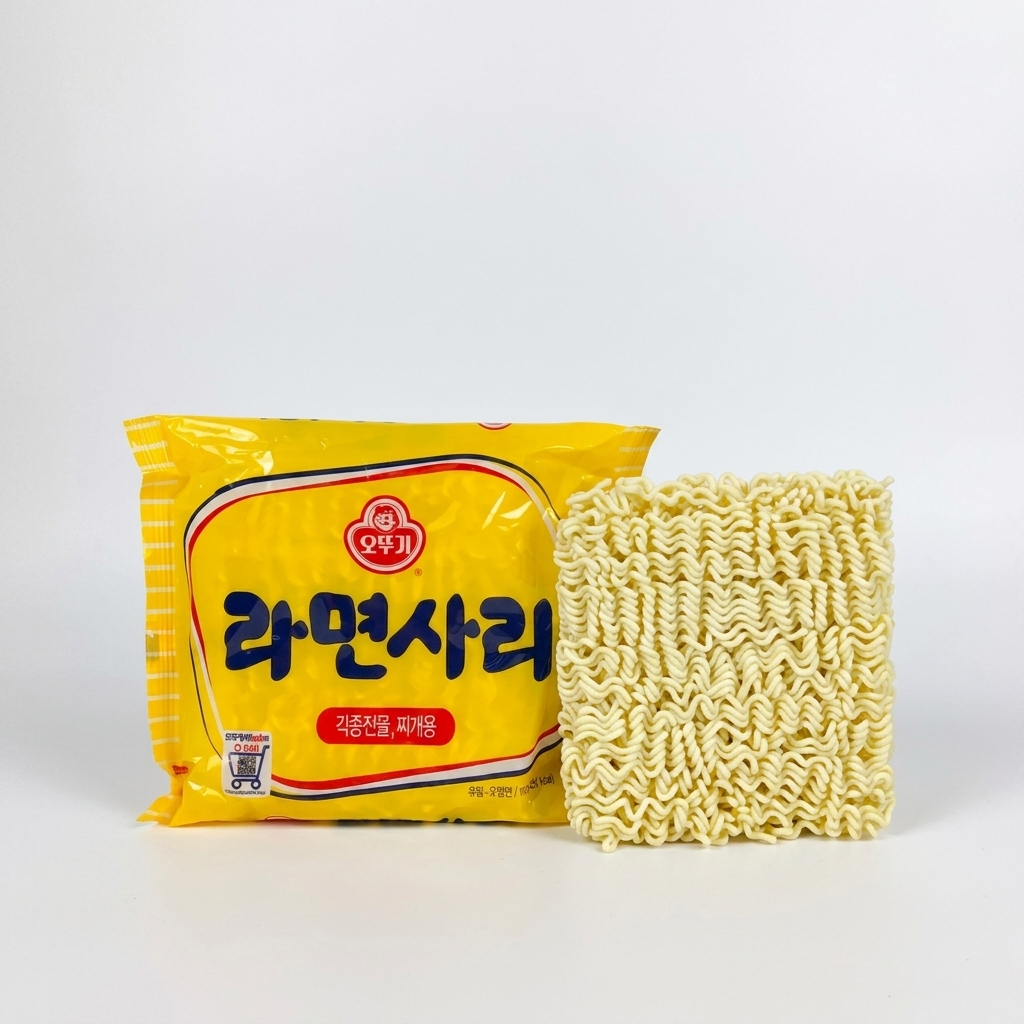 Ottogi Ramensari Korean Ramen Noodles – Plain, No Seasoning 110g