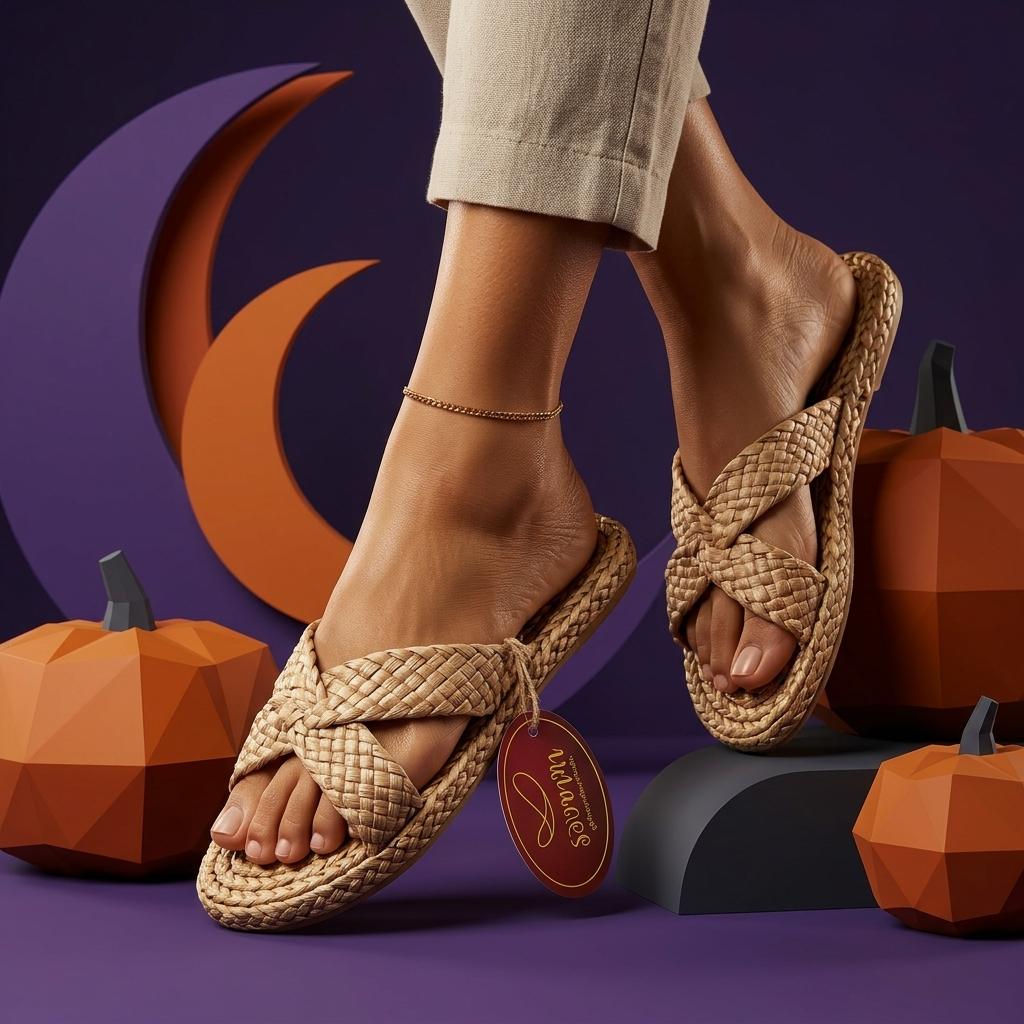 Handwoven Water Hyacinth Sandals – Natural Fiber
