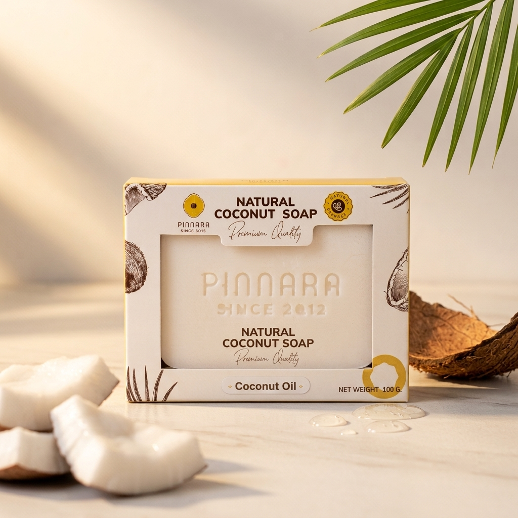 Pinnara Natural Coconut Oil Soap – 100g