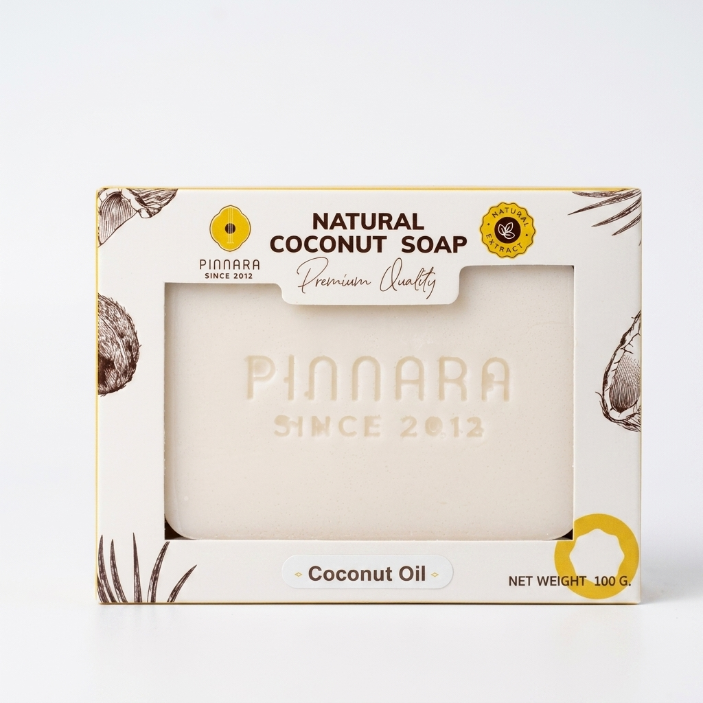Pinnara Natural Coconut Oil Soap – 100g