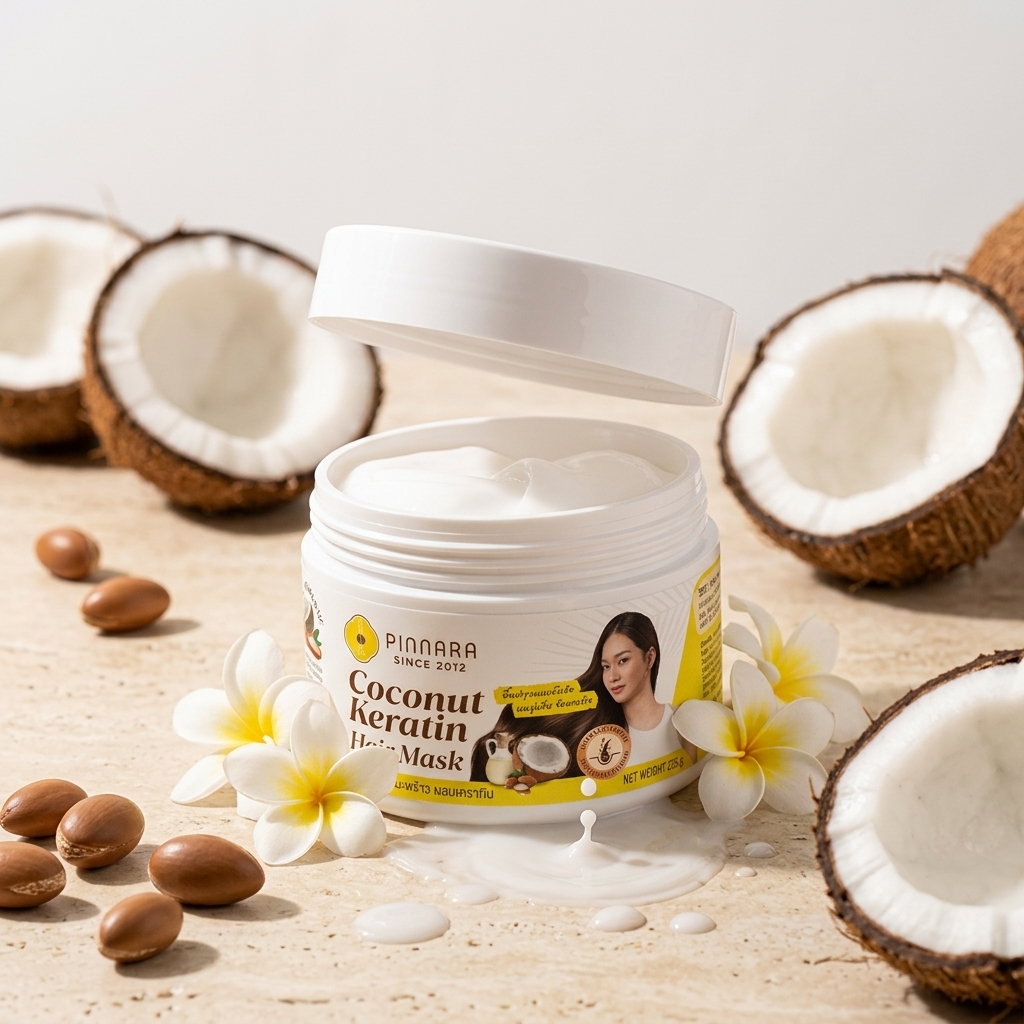 Pinnara Coconut Keratin Hair Mask – 225g