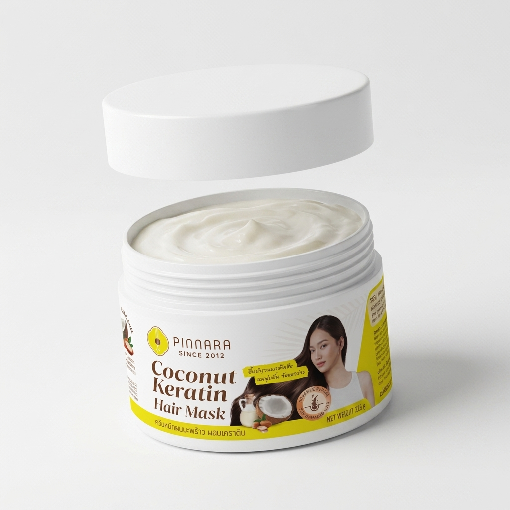 Pinnara Coconut Keratin Hair Mask – 225g
