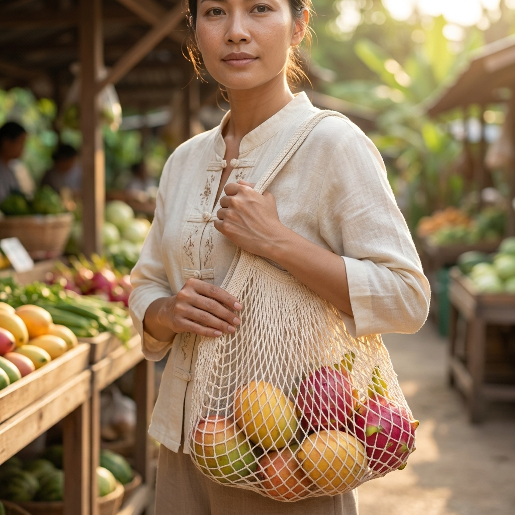 Knitted Mesh Beach & Shopping Bag – Multiple Colors