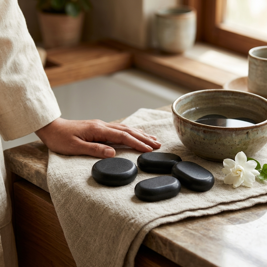 17-Piece Volcanic Hot Stone Massage Set with Gift Box