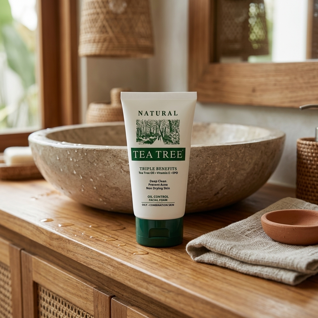 Natural Tea Tree Oil Control Facial Foam – 35g x 2