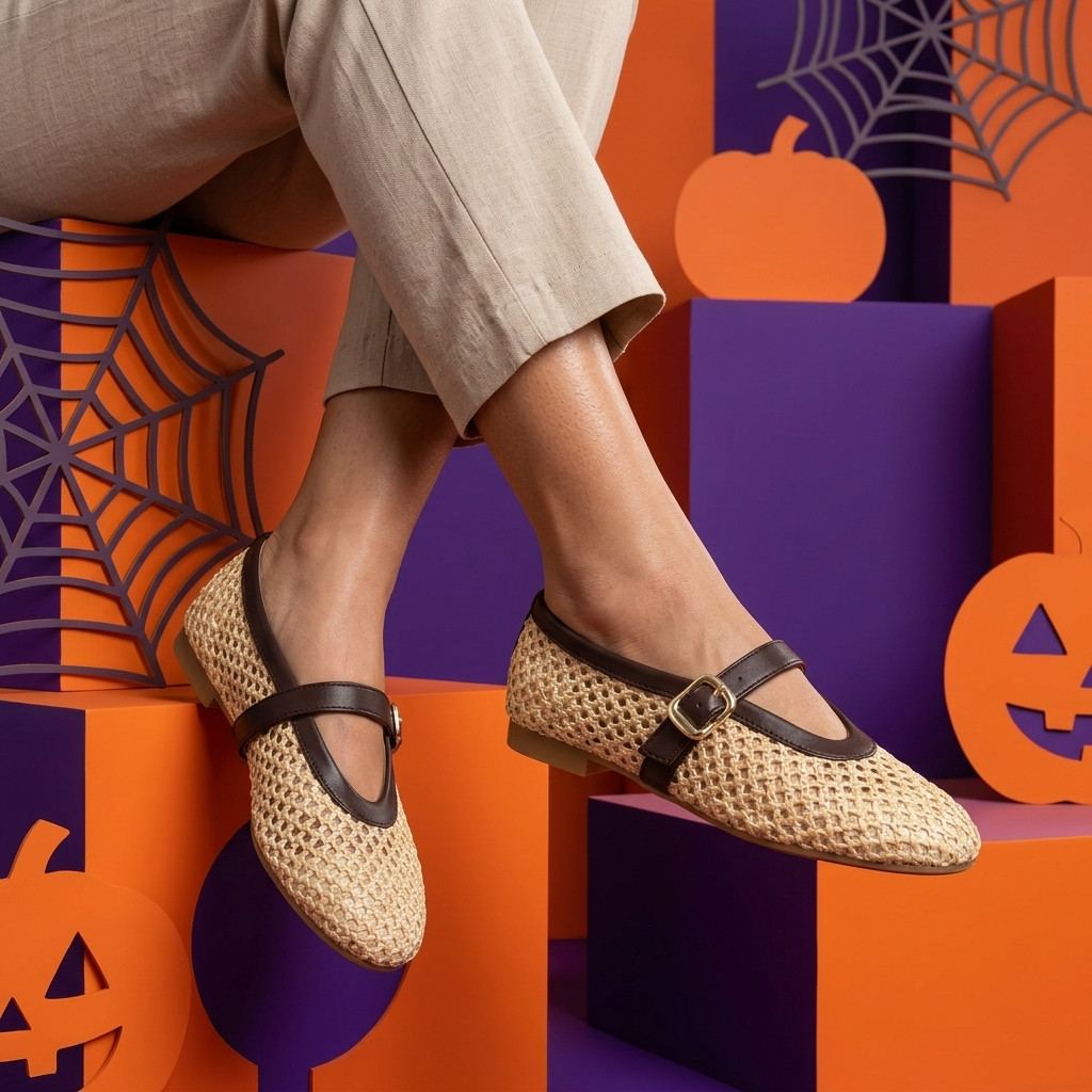 Palette Pairs Braided Mary Jane Flats – Korean Minimal Style