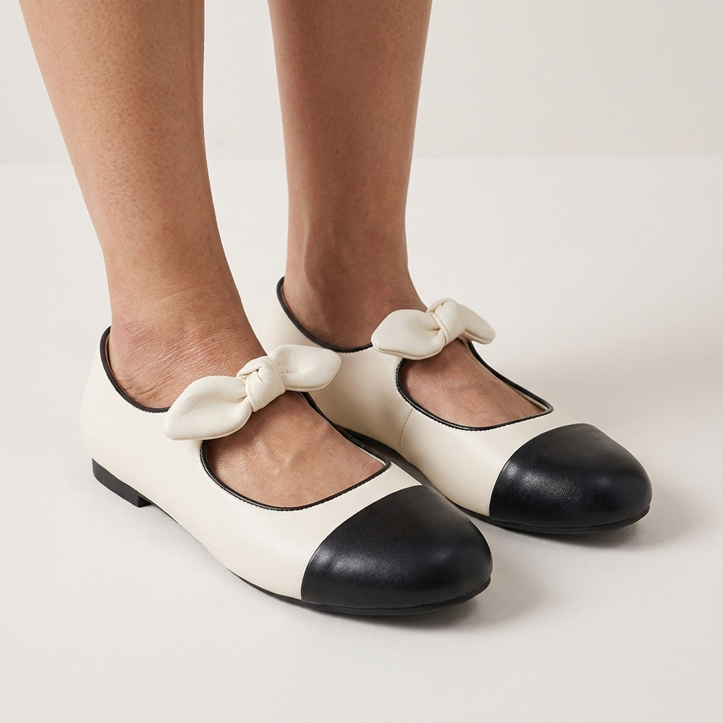 Corolla Bunelle Two-Tone Mary Jane Flats – Korean Style