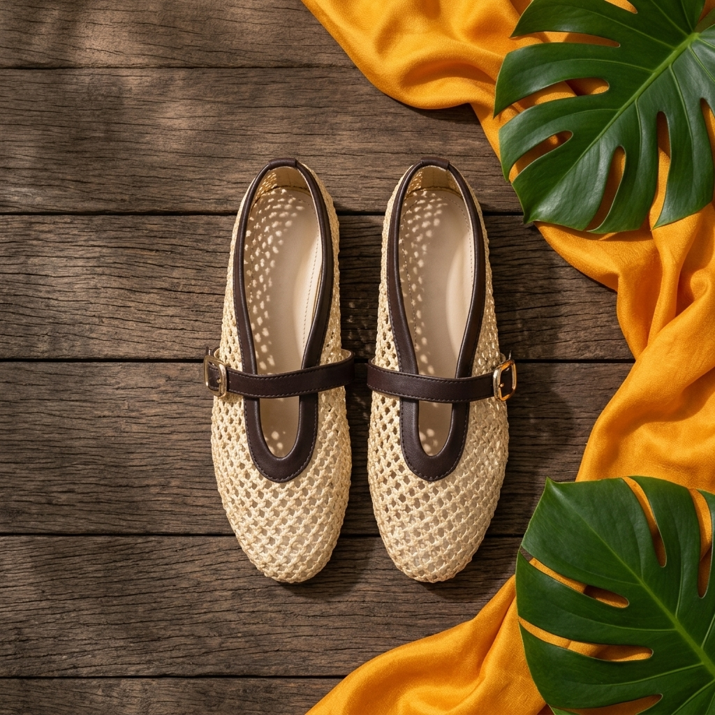 Palette Pairs Braided Mary Jane Flats – Korean Minimal Style