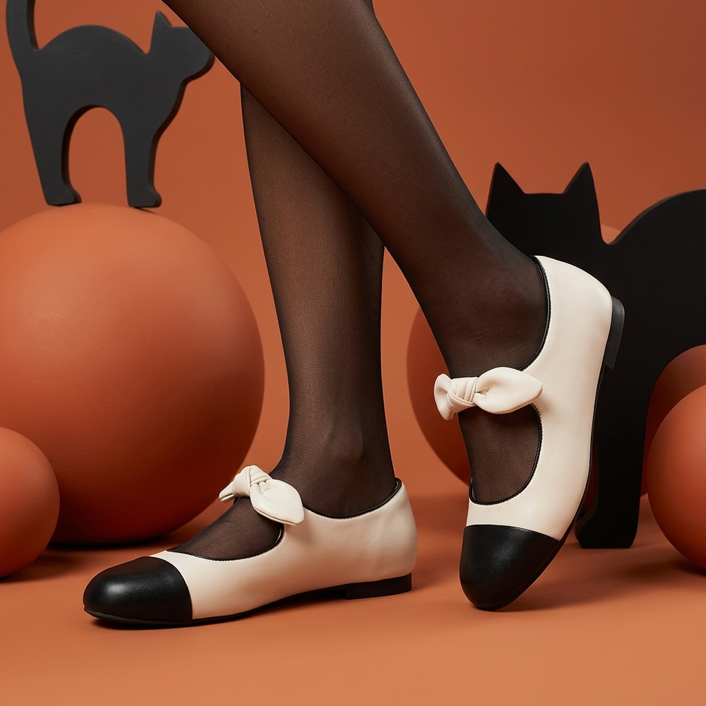 Corolla Bunelle Two-Tone Mary Jane Flats – Korean Style