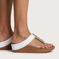 FitFlop Comm-Fino Sparkle Toe-Thongs Women’s Sandals – Urban White