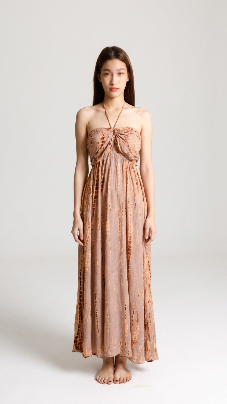 QUEEN Flow Dress Open Back Tropical Summer Dress