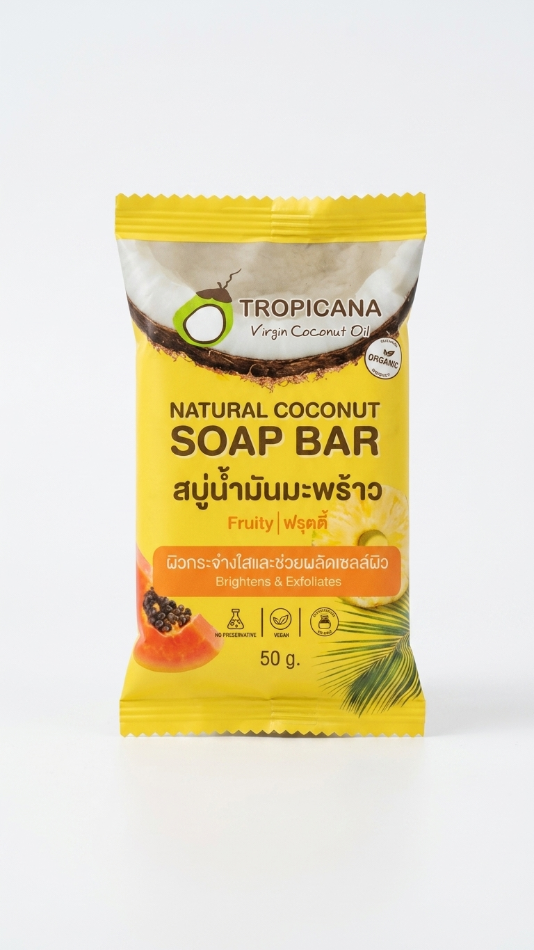Coconut Oil Soap with Papaya & Pineapple Brightening & Gentle Care
