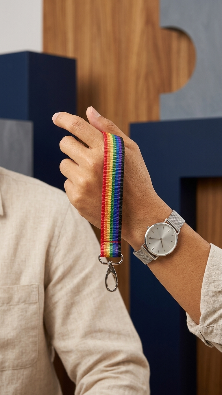 Pride Rainbow Keychain Strap, Mobile Phone & Card Holder Strap