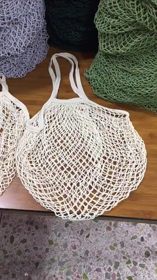 Knitted Mesh Beach & Shopping Bag – Multiple Colors