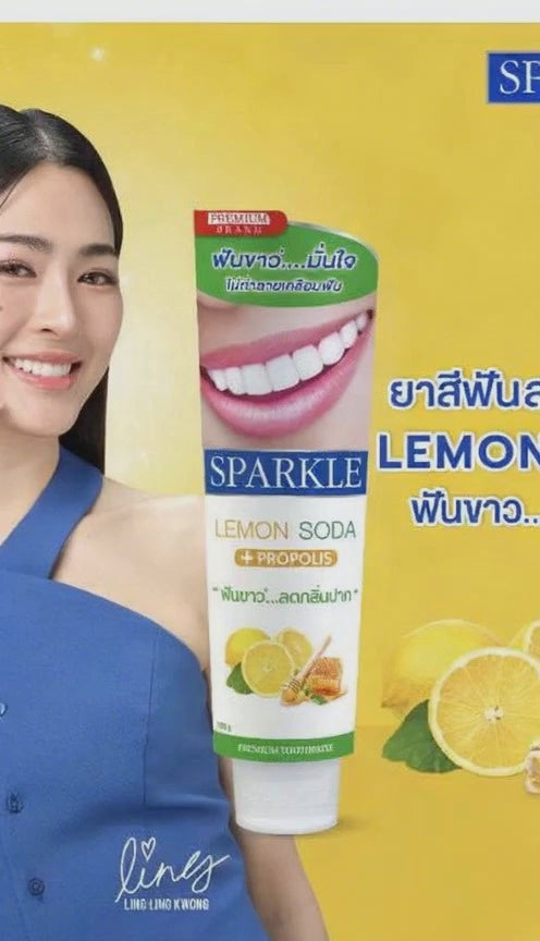 Whitening Toothpaste Lemon Soda Flavor Set 2 Pack Fresh & Gentle Care