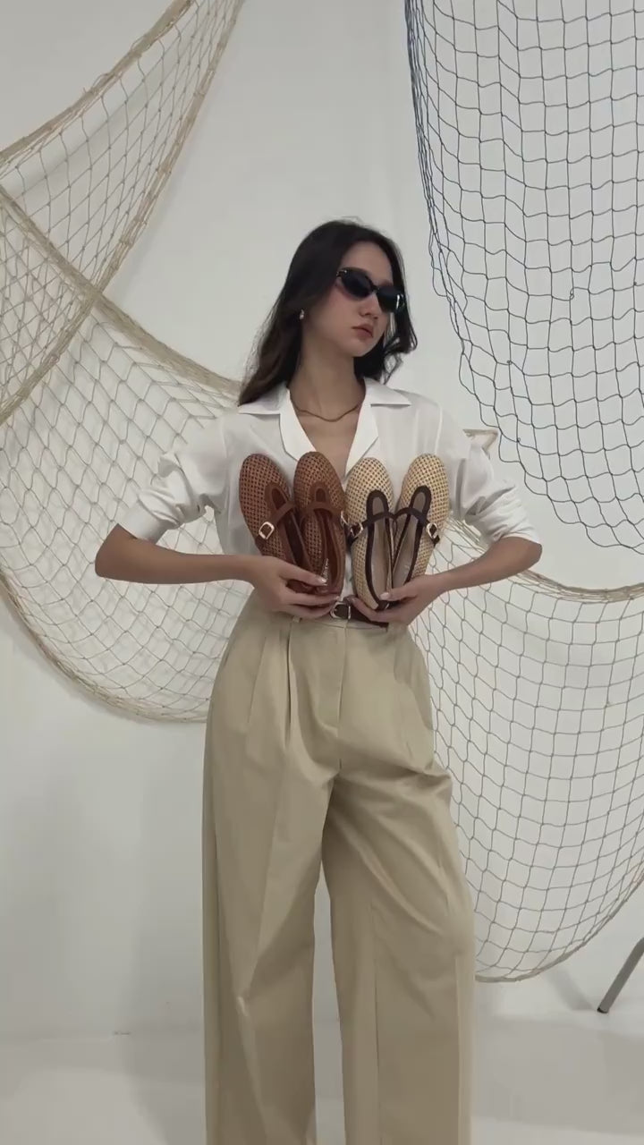 Palette Pairs Braided Mary Jane Flats – Korean Minimal Style