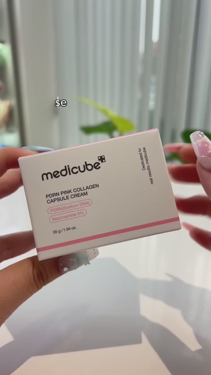 MEDICUBE PDRN Pink Collagen Capsule Cream, Korean Capsule Cream for Radiant Glass Skin